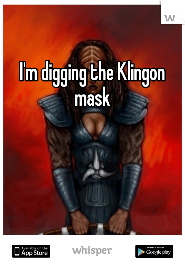 I'm digging the Klingon mask