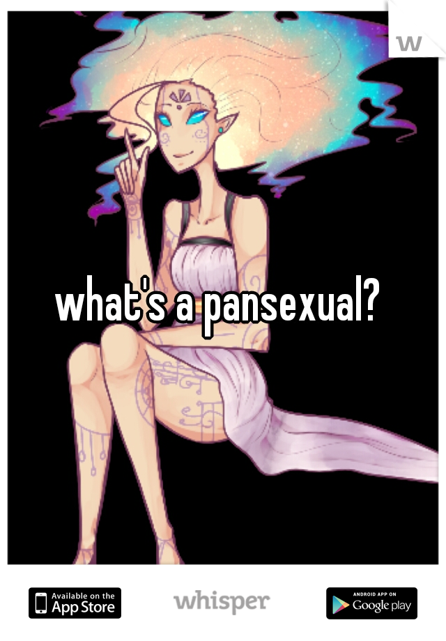 what's a pansexual? 