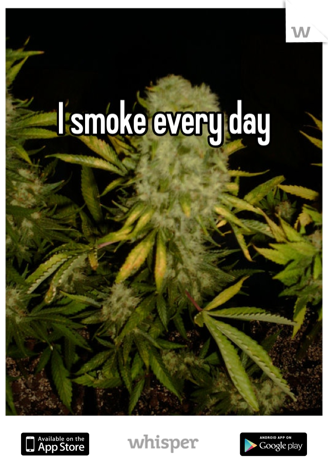 I smoke every day