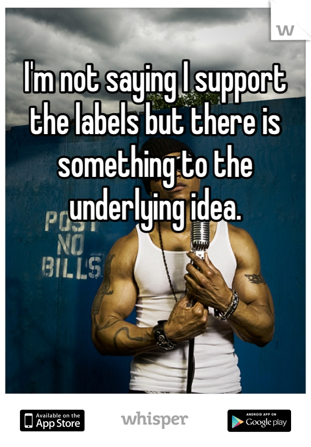 I'm not saying I support the labels but there is something to the underlying idea.