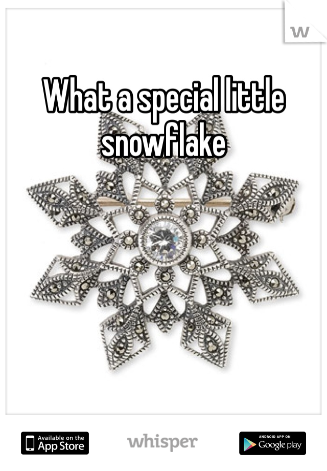What a special little snowflake