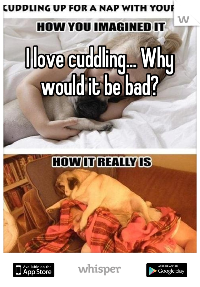 I love cuddling... Why would it be bad?