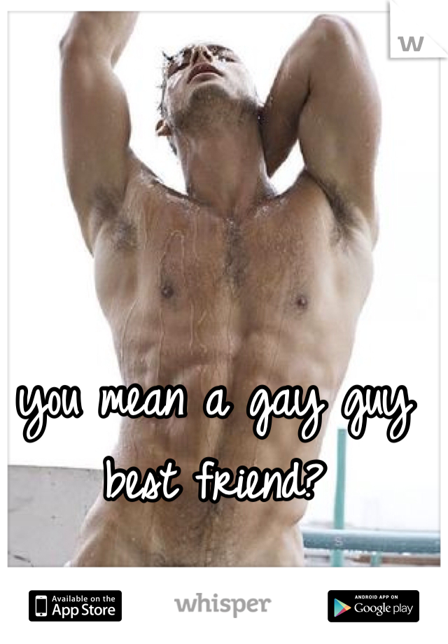 you mean a gay guy best friend?