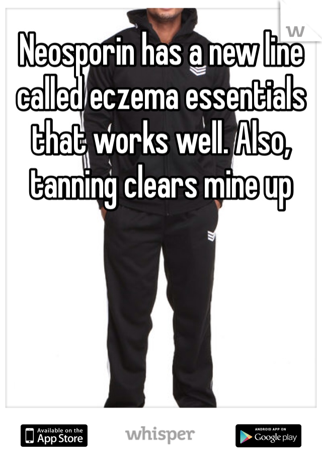 Neosporin has a new line called eczema essentials that works well. Also, tanning clears mine up