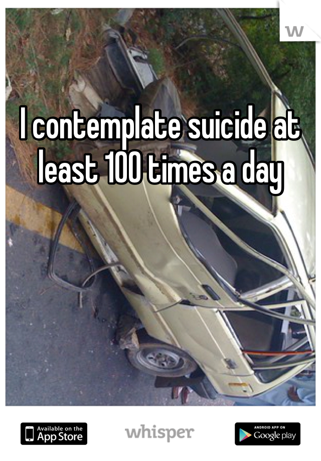 I contemplate suicide at least 100 times a day