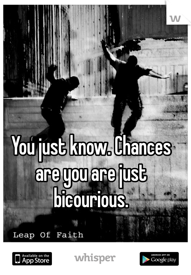 You just know. Chances are you are just bicourious. 