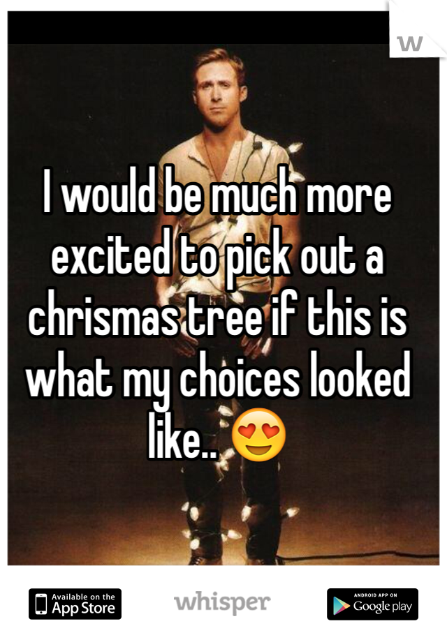 I would be much more excited to pick out a chrismas tree if this is what my choices looked like.. ðŸ˜�