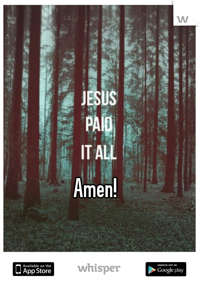Amen!