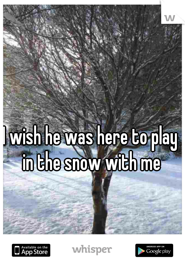 I wish he was here to play in the snow with me