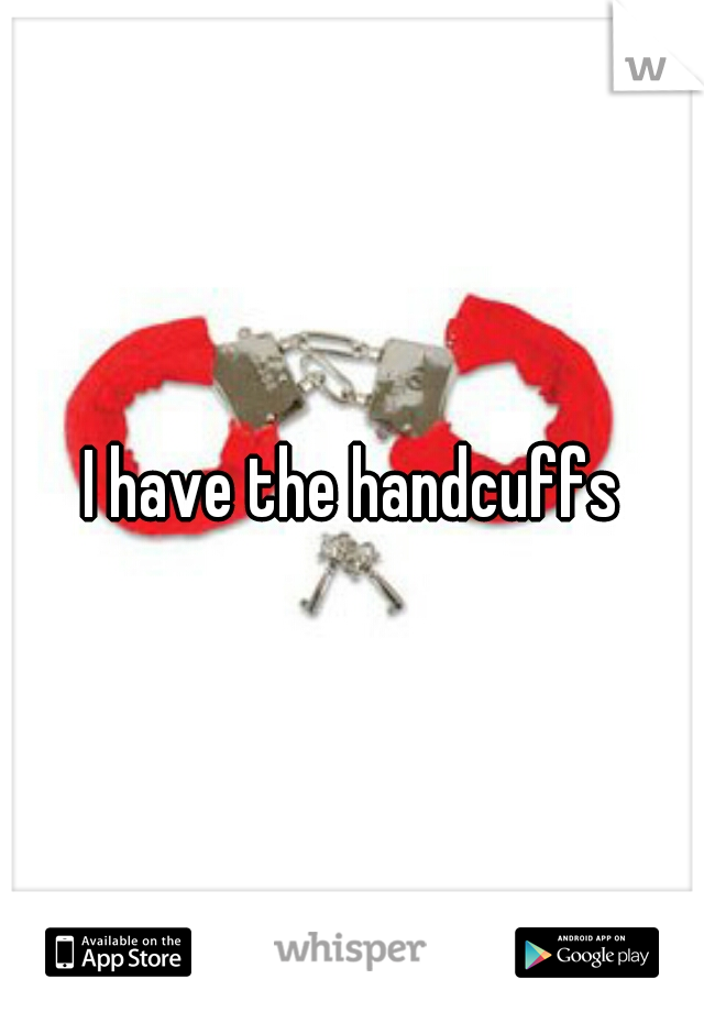 I have the handcuffs