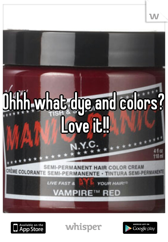 Ohhh what dye and colors? Love it!!