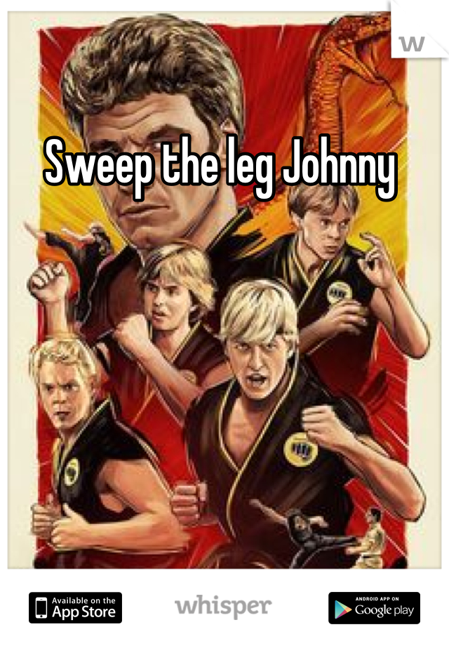 Sweep the leg Johnny 