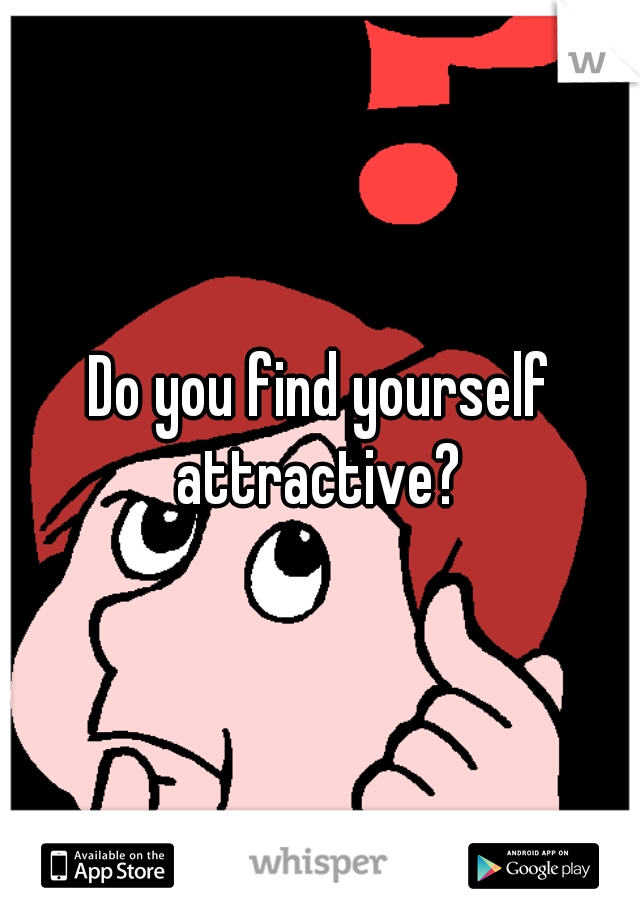Do you find yourself attractive? 