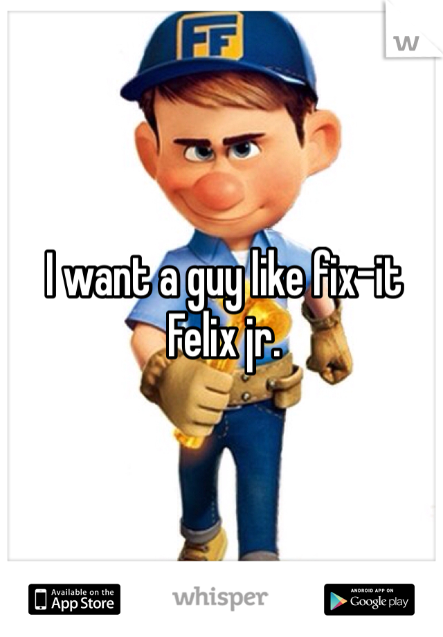 I want a guy like fix-it Felix jr.