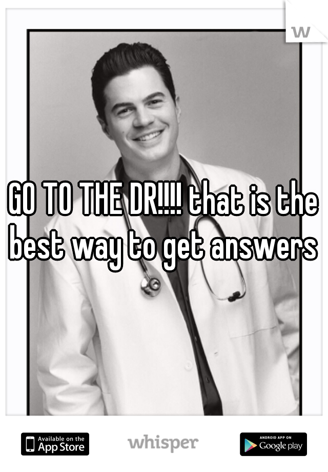 GO TO THE DR!!!! that is the best way to get answers 