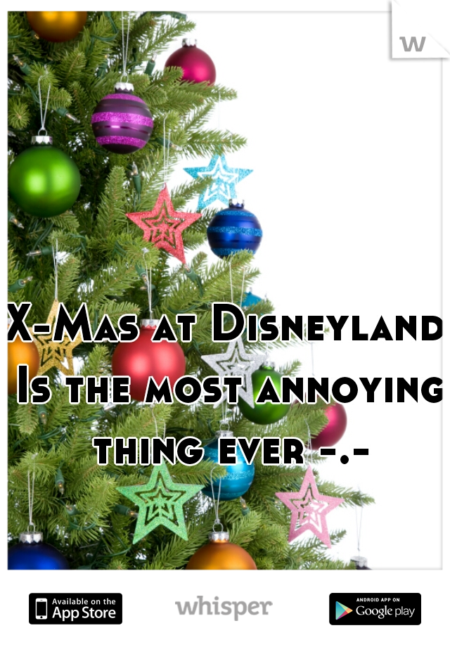 X-Mas at Disneyland Is the most annoying thing ever -.-