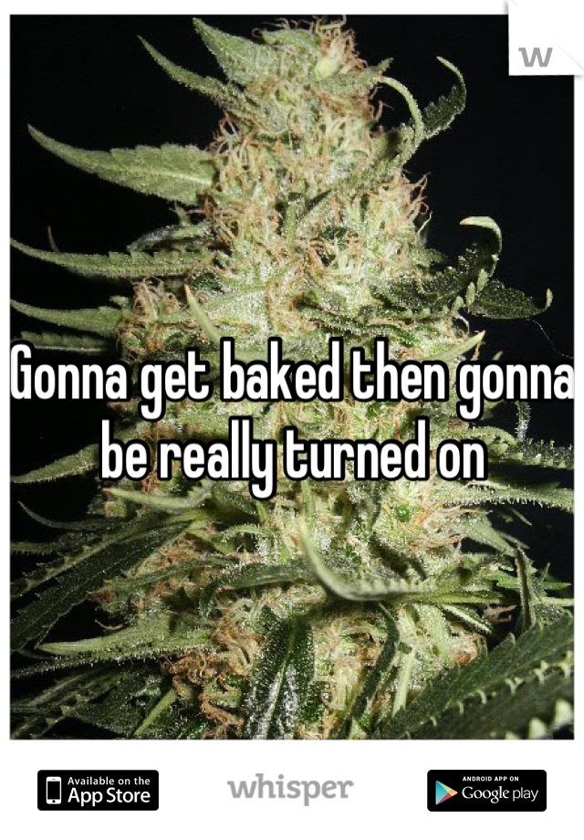 Gonna get baked then gonna be really turned on