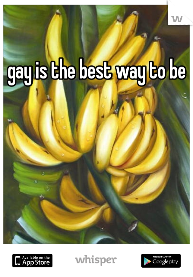 gay is the best way to be