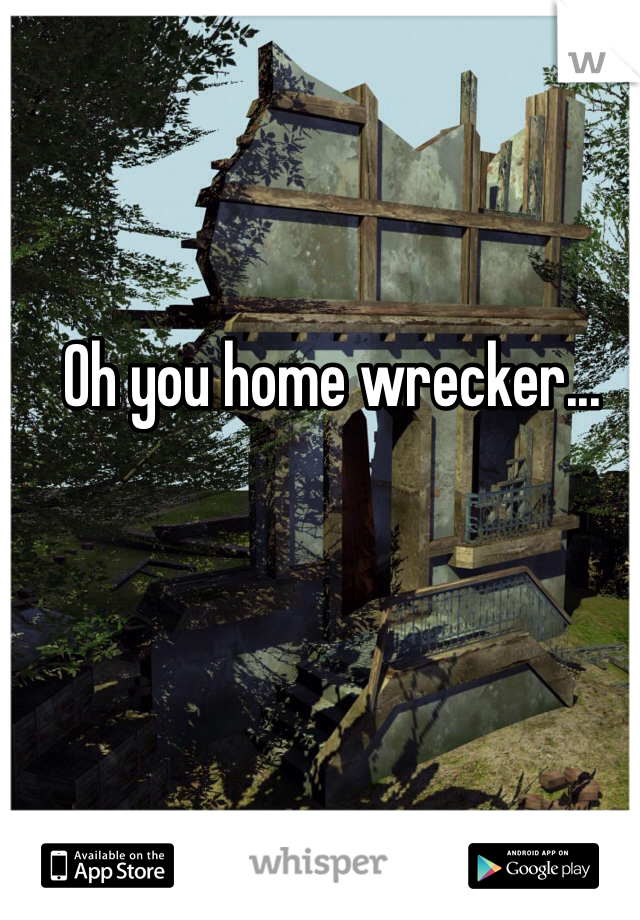 Oh you home wrecker... 