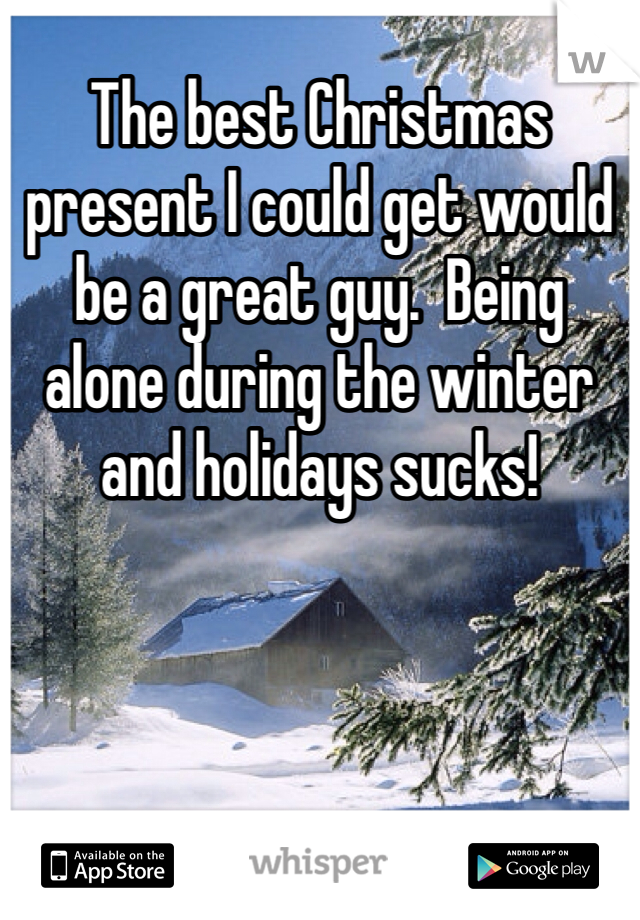 The best Christmas present I could get would be a great guy.  Being alone during the winter and holidays sucks!