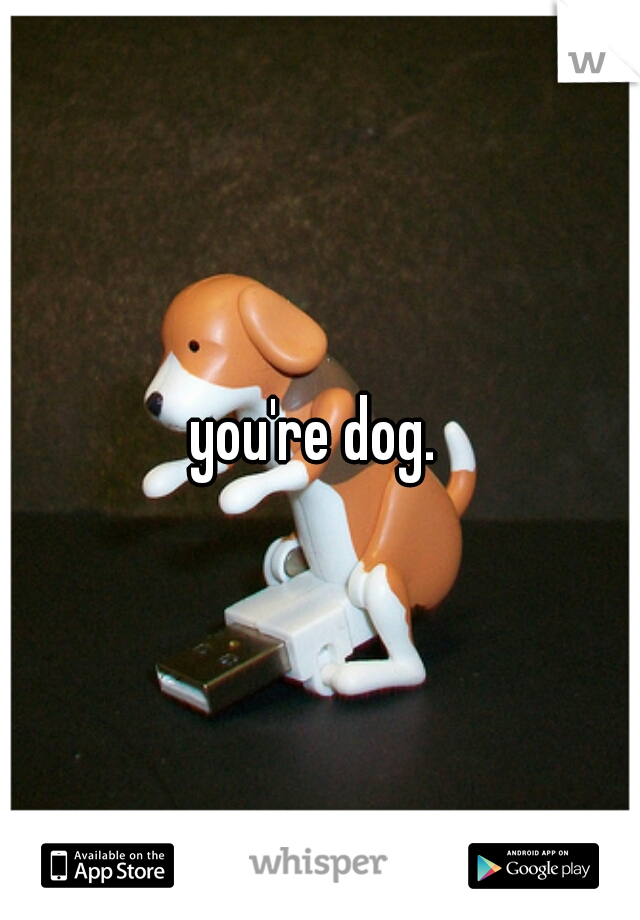 you're dog. 