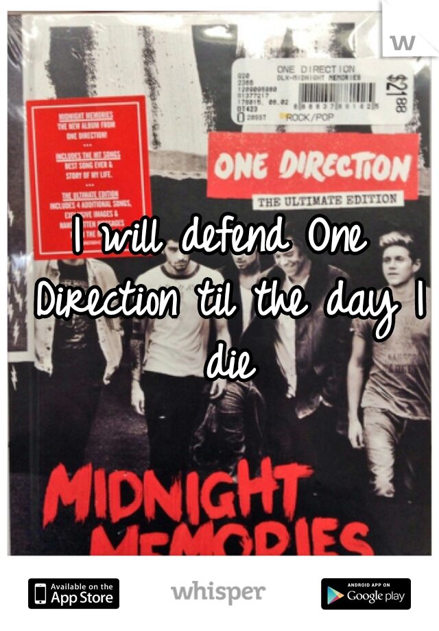 I will defend One Direction til the day I die