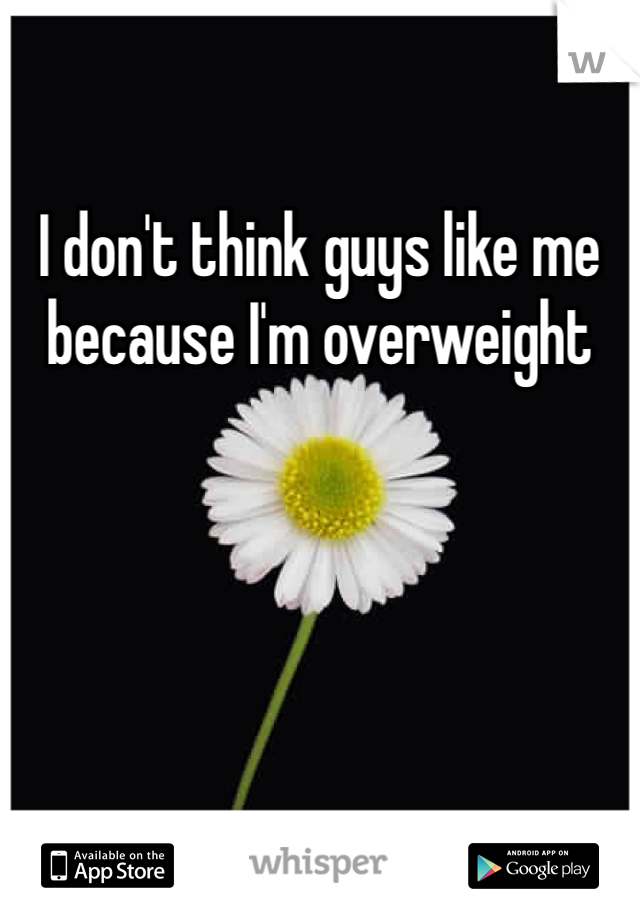 I don't think guys like me because I'm overweight