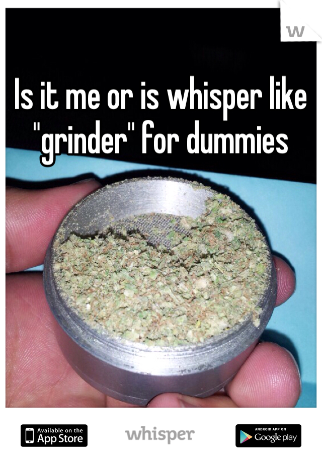 Is it me or is whisper like "grinder" for dummies