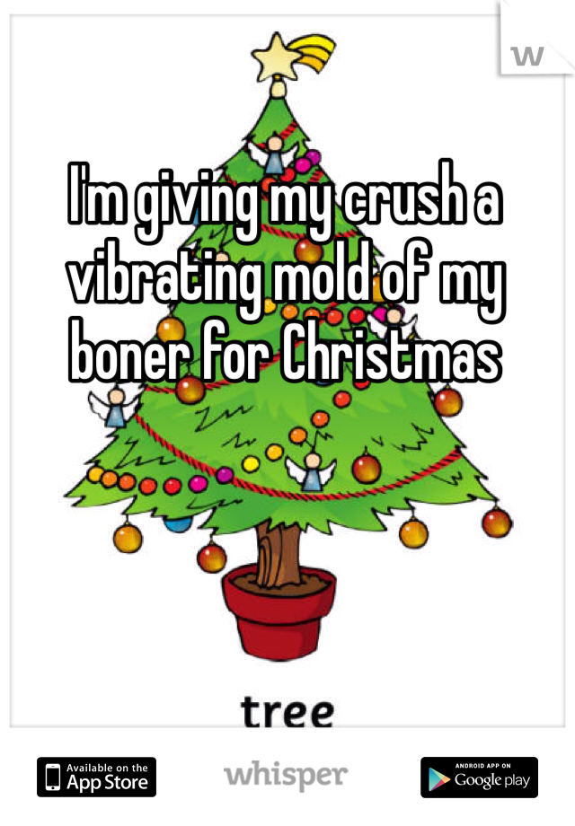 I'm giving my crush a vibrating mold of my boner for Christmas