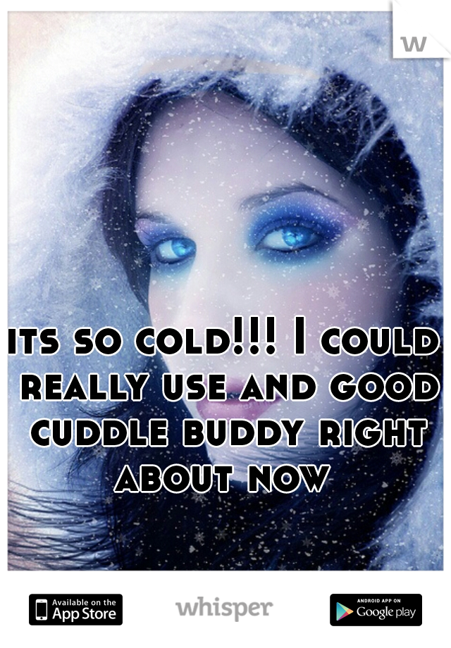 its so cold!!! I could really use and good cuddle buddy right about now 