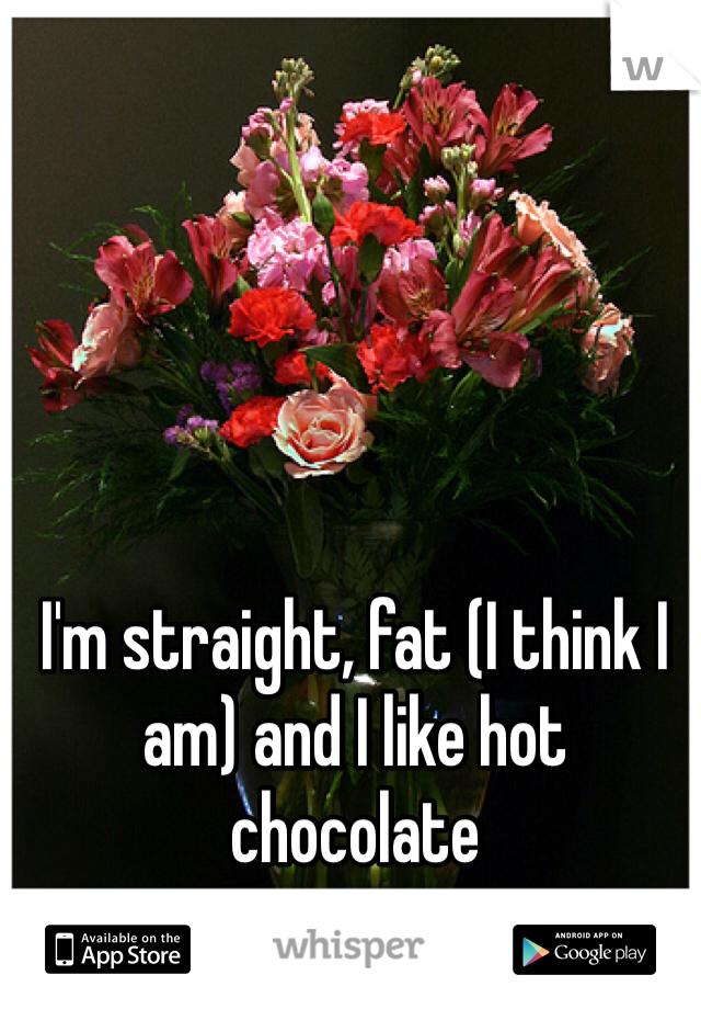 I'm straight, fat (I think I am) and I like hot chocolate