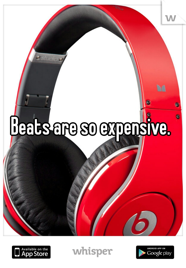 Beats are so expensive. 