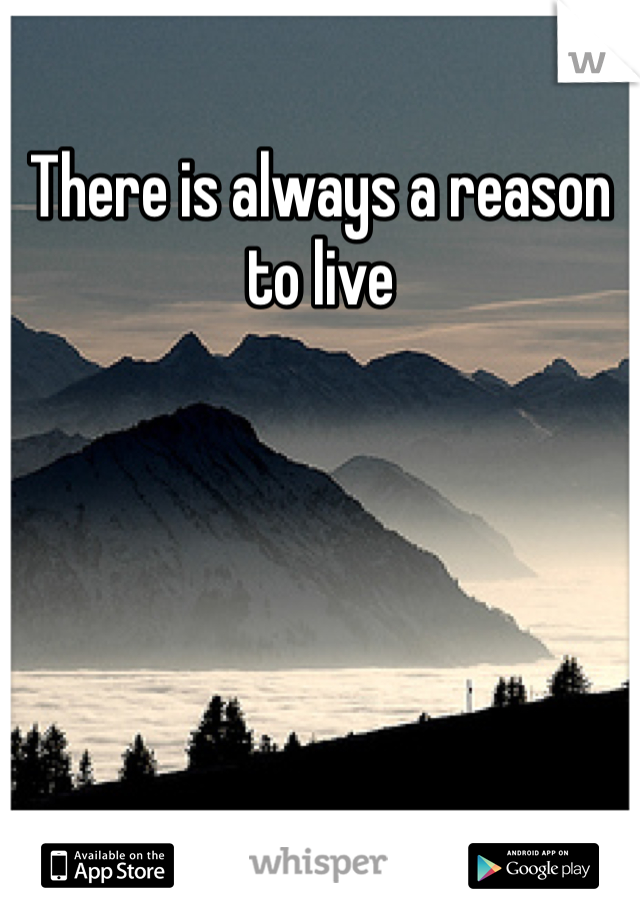 There is always a reason to live