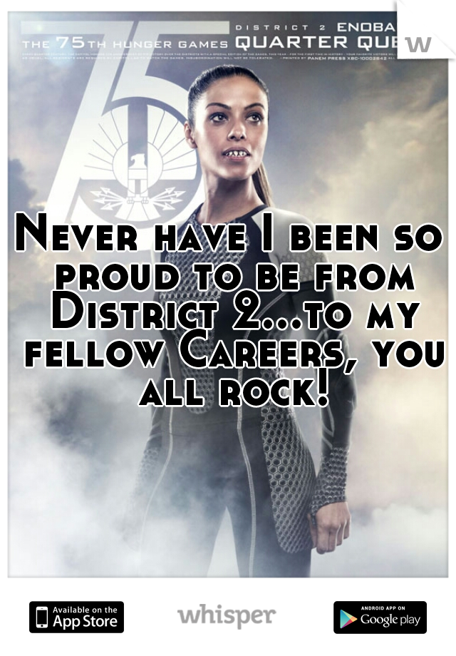 Never have I been so proud to be from District 2...to my fellow Careers, you all rock!