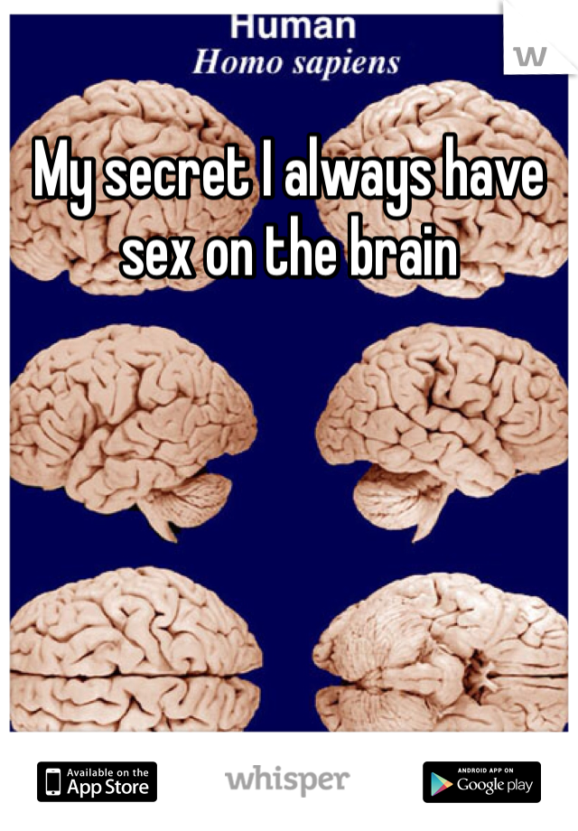 My secret I always have sex on the brain