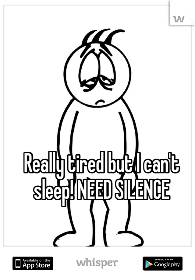 Really tired but I can't sleep! NEED SILENCE