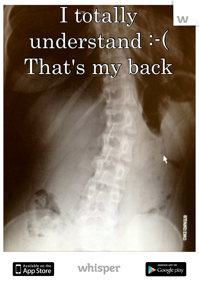 I totally understand :-(
That's my back 