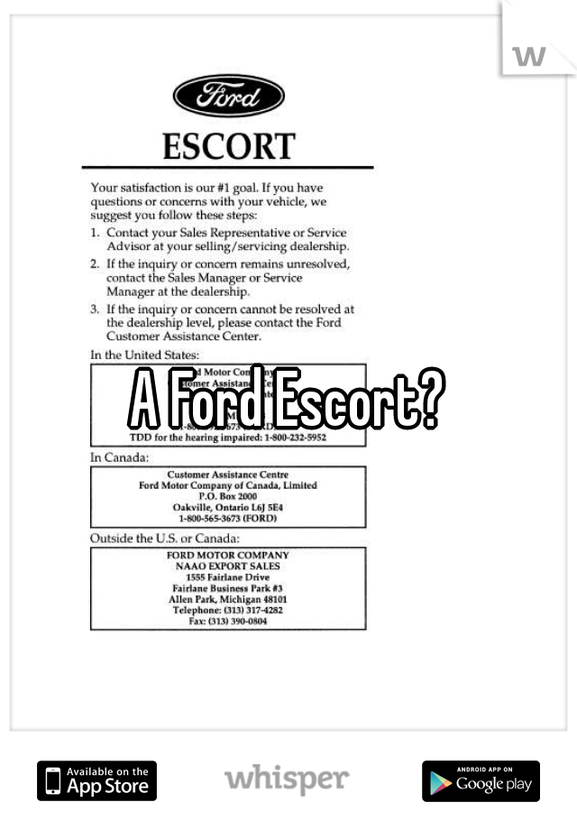 A Ford Escort?