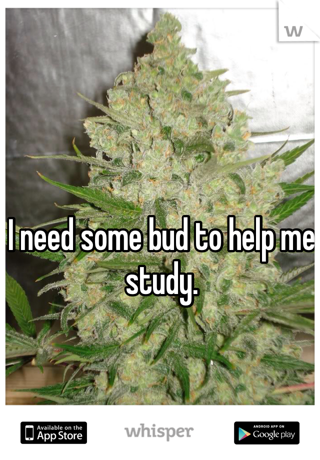 I need some bud to help me study. 