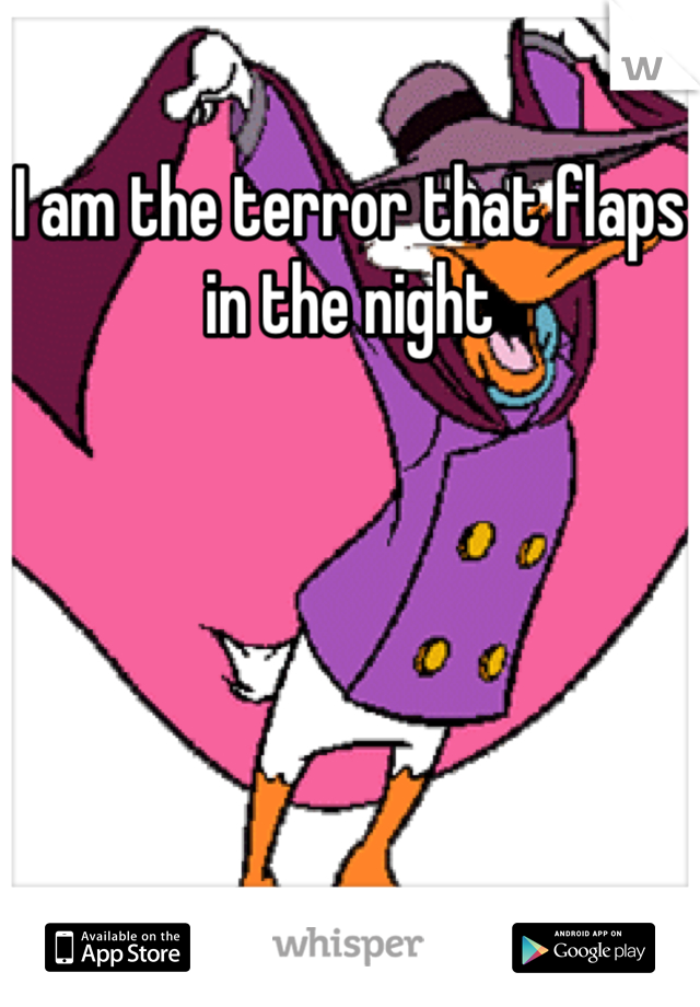 I am the terror that flaps in the night
