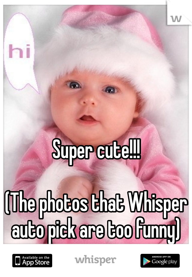 Super cute!!!

(The photos that Whisper auto pick are too funny)