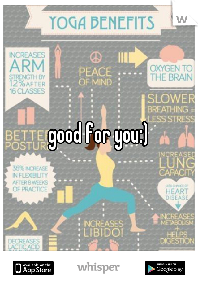 good for you:)