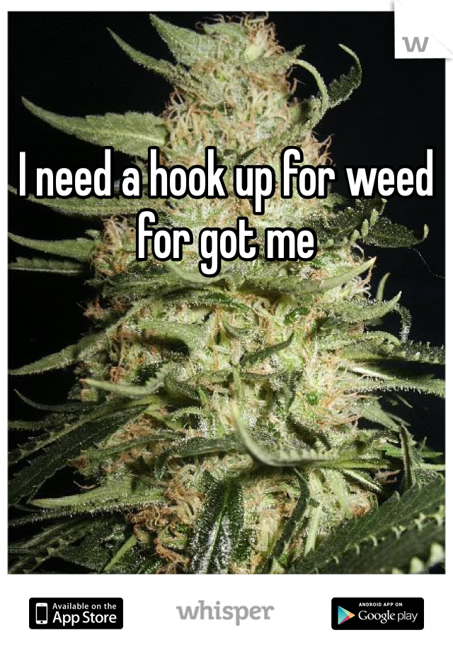 I need a hook up for weed for got me 