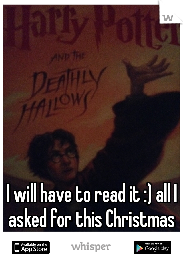 I will have to read it :) all I asked for this Christmas is books 😊