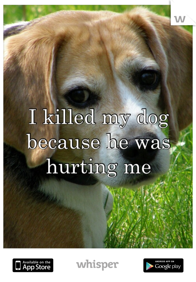 I killed my dog because he was hurting me