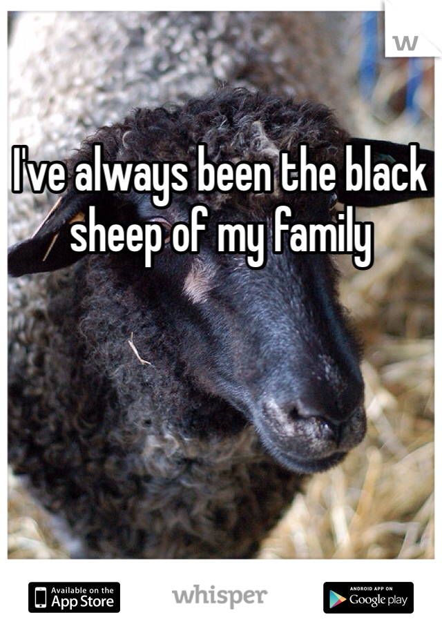 I've always been the black sheep of my family 