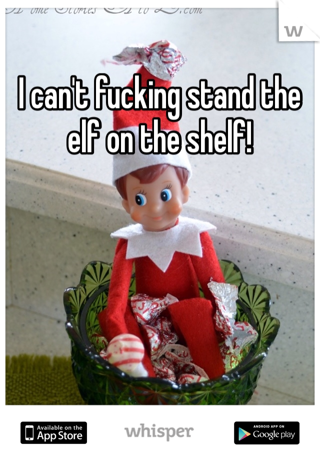 I can't fucking stand the elf on the shelf!