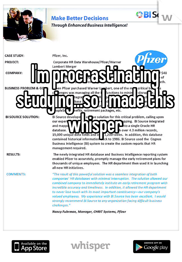 I'm procrastinating studying...so I made this whisper 