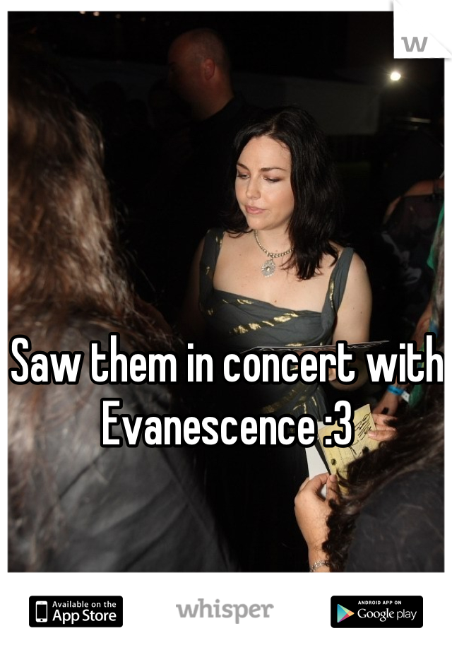 Saw them in concert with Evanescence :3