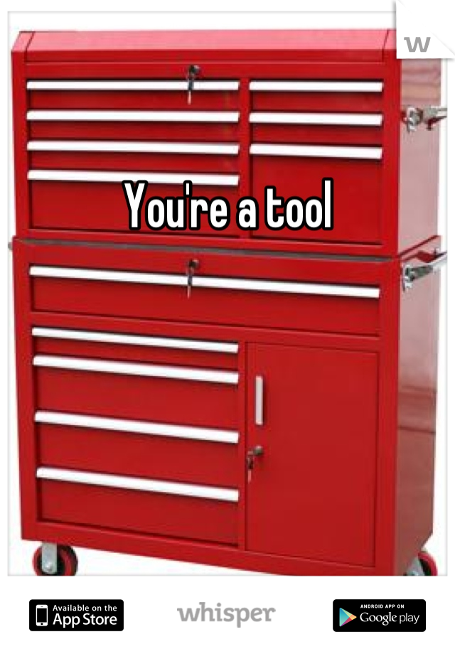 You're a tool